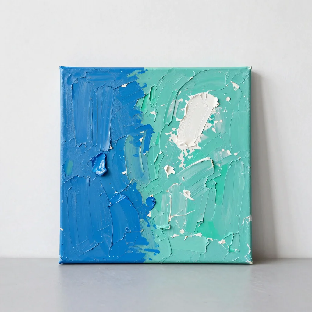 Prism Waves Palette Knife Canvas
